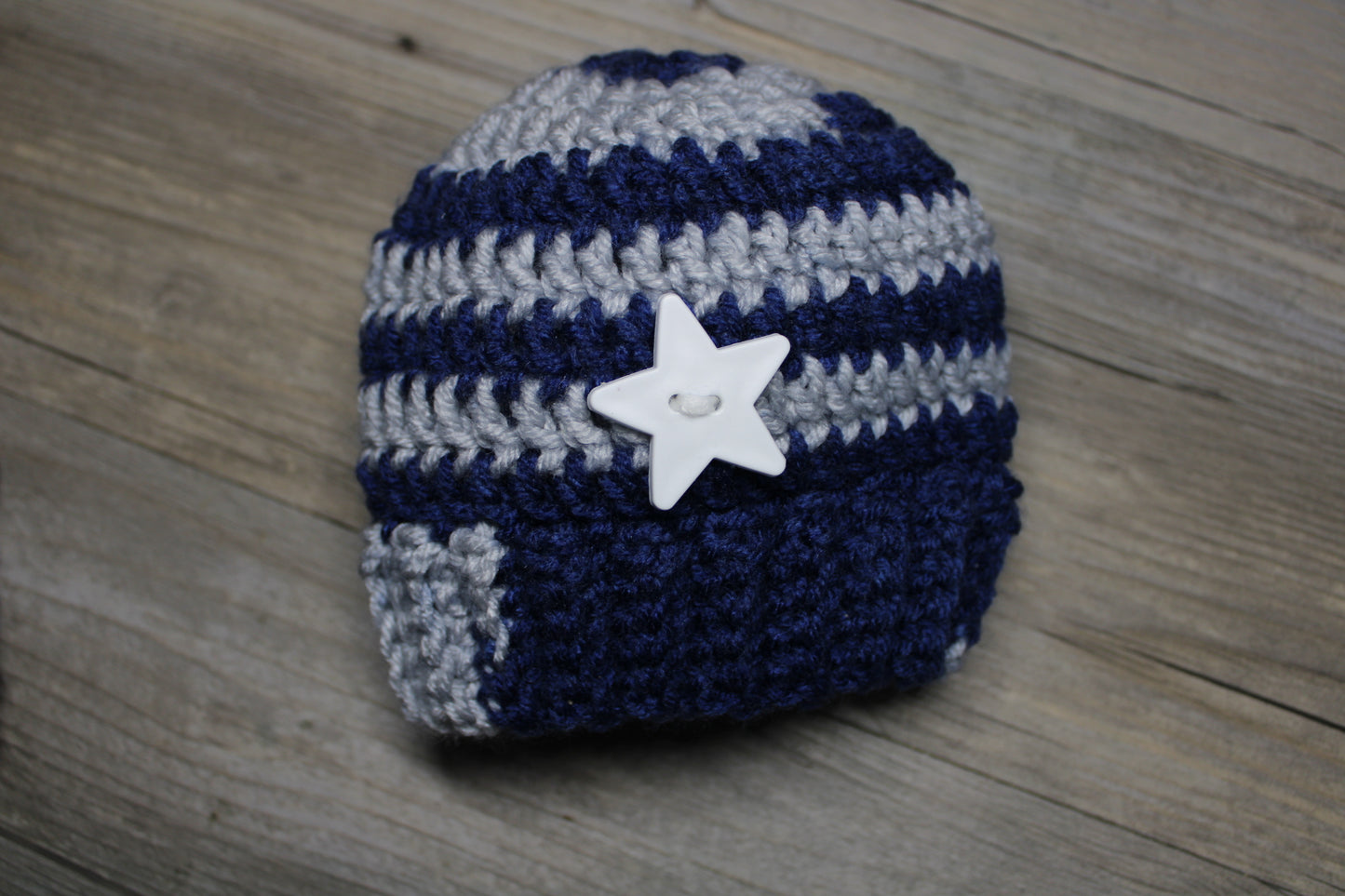 New Born Crochet Set (Blue & Grey)